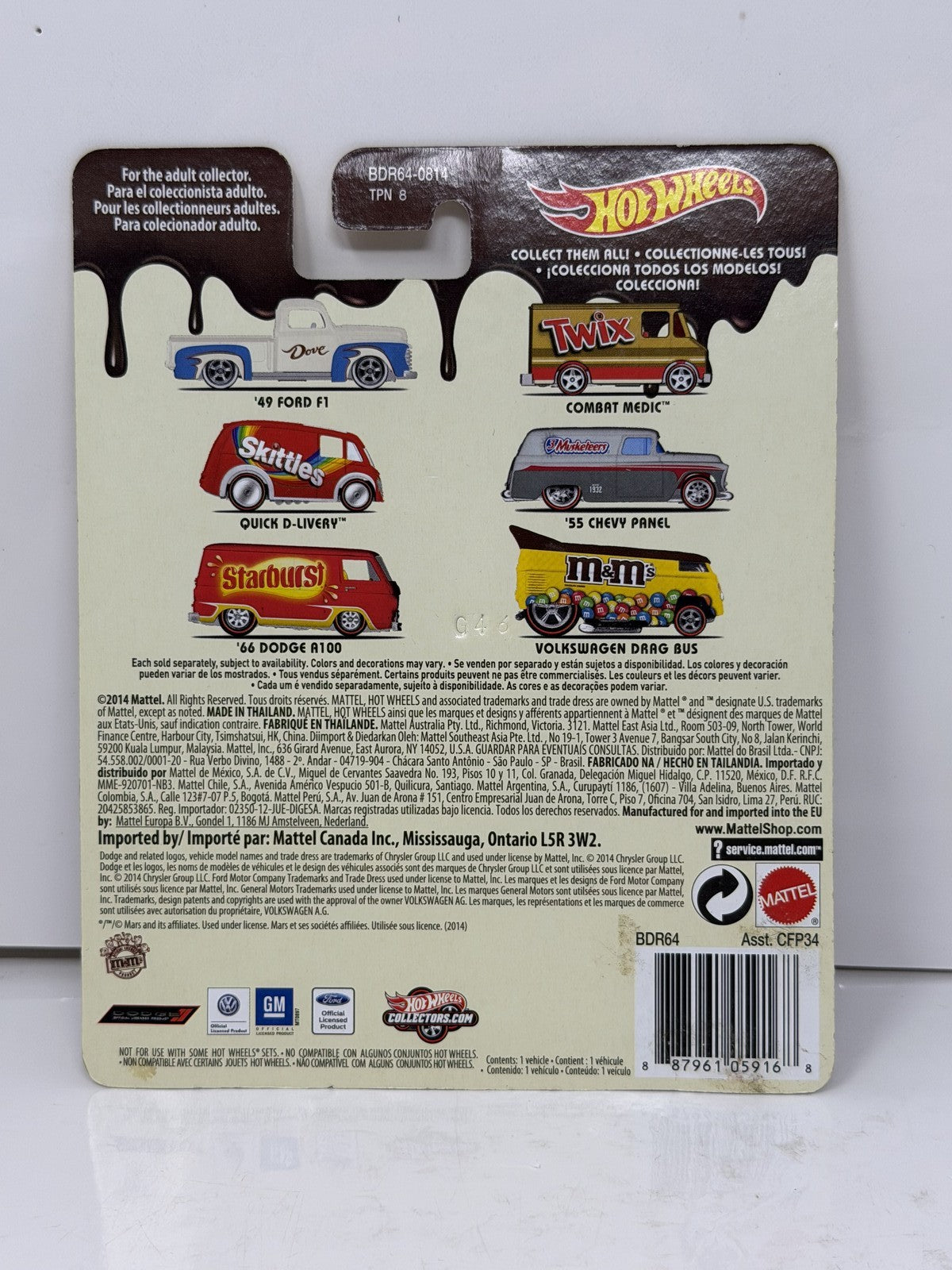 Hot Wheels M&M's Volkswagen Drag Bus 1:64 Diecast Real Riders