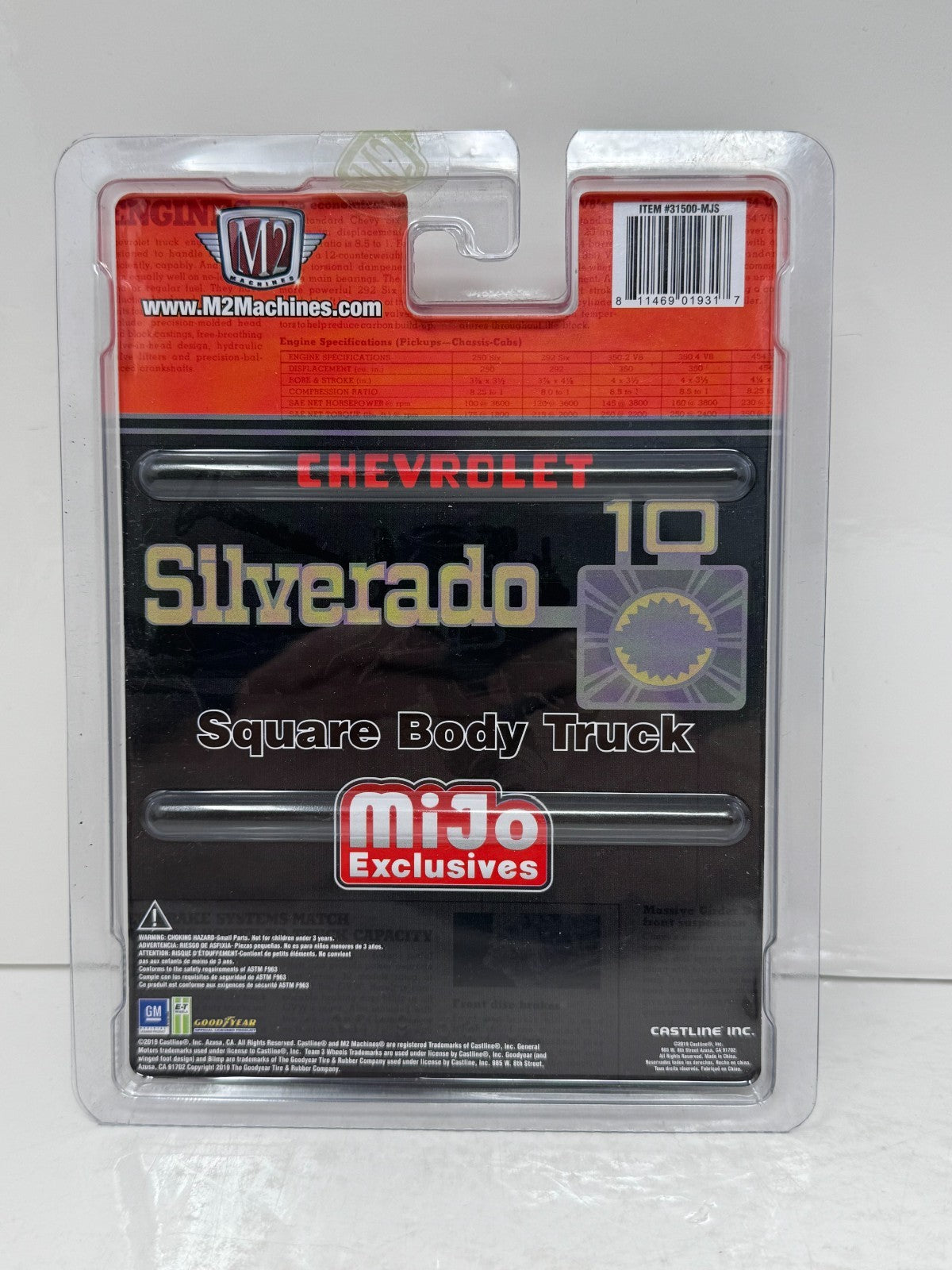 M2 Machines Square Body Truck 1974 Chevrolet Silverado Stepside 1:64 Diecast