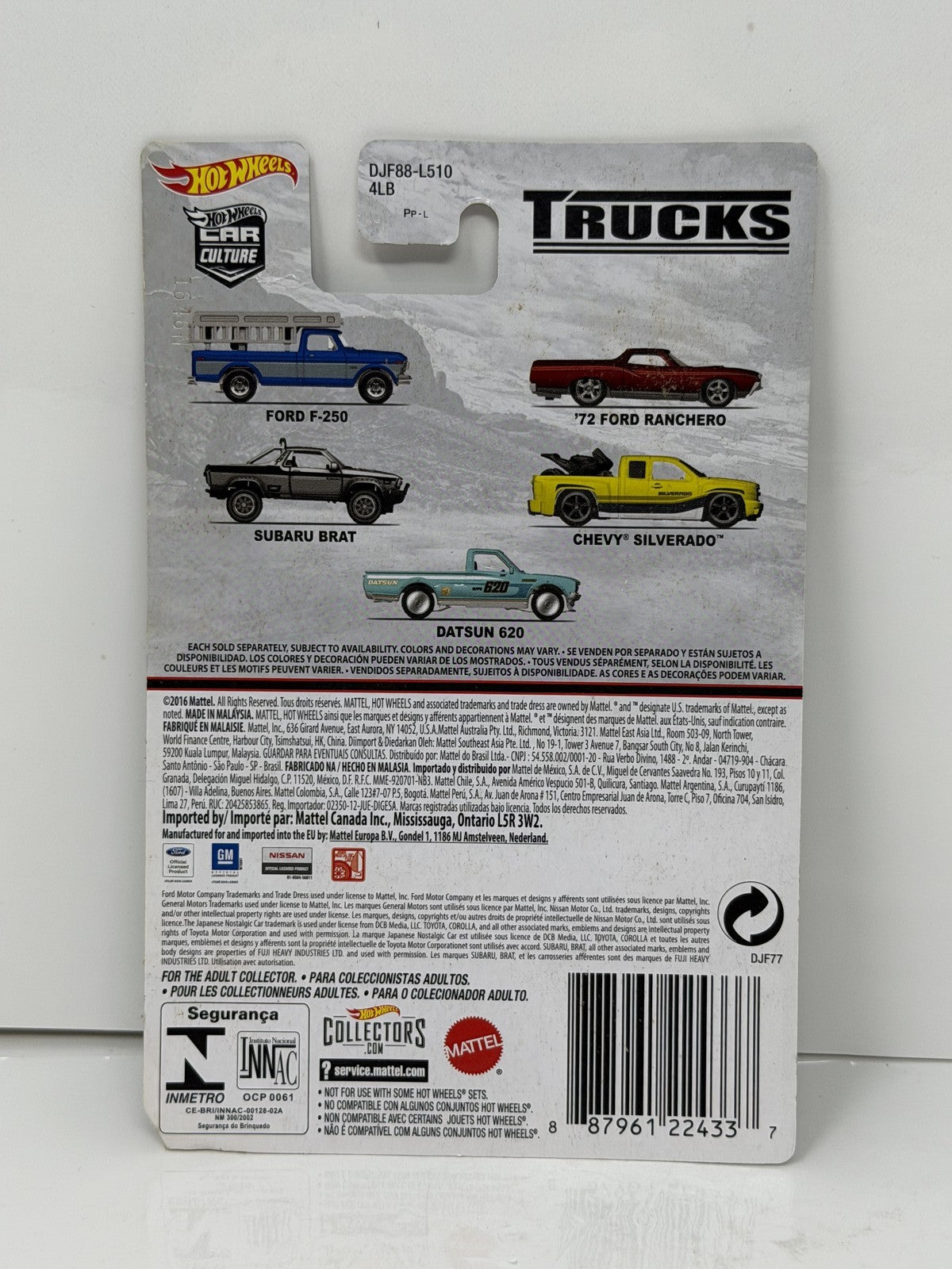 Hot Wheels Trucks 1972 Ford Ranchero 1:64 Diecast Real Riders