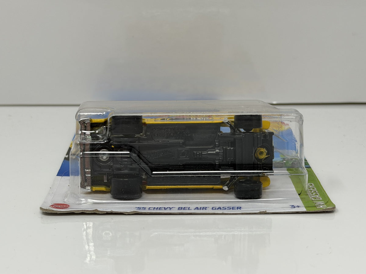 Hot Wheels HW Gassers 1955 Chevy Bel Air Gasser Yellow 1:64 Diecast