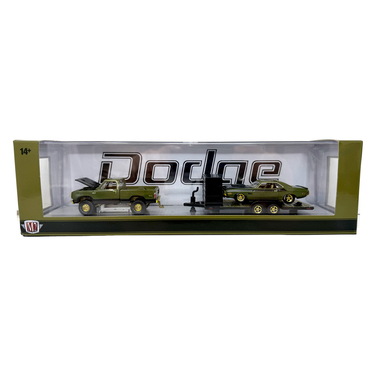 M2 Machines 1974 Dodge W200 Power Wagon & 1970 Challenger T/A CHASE 1:64 Diecast