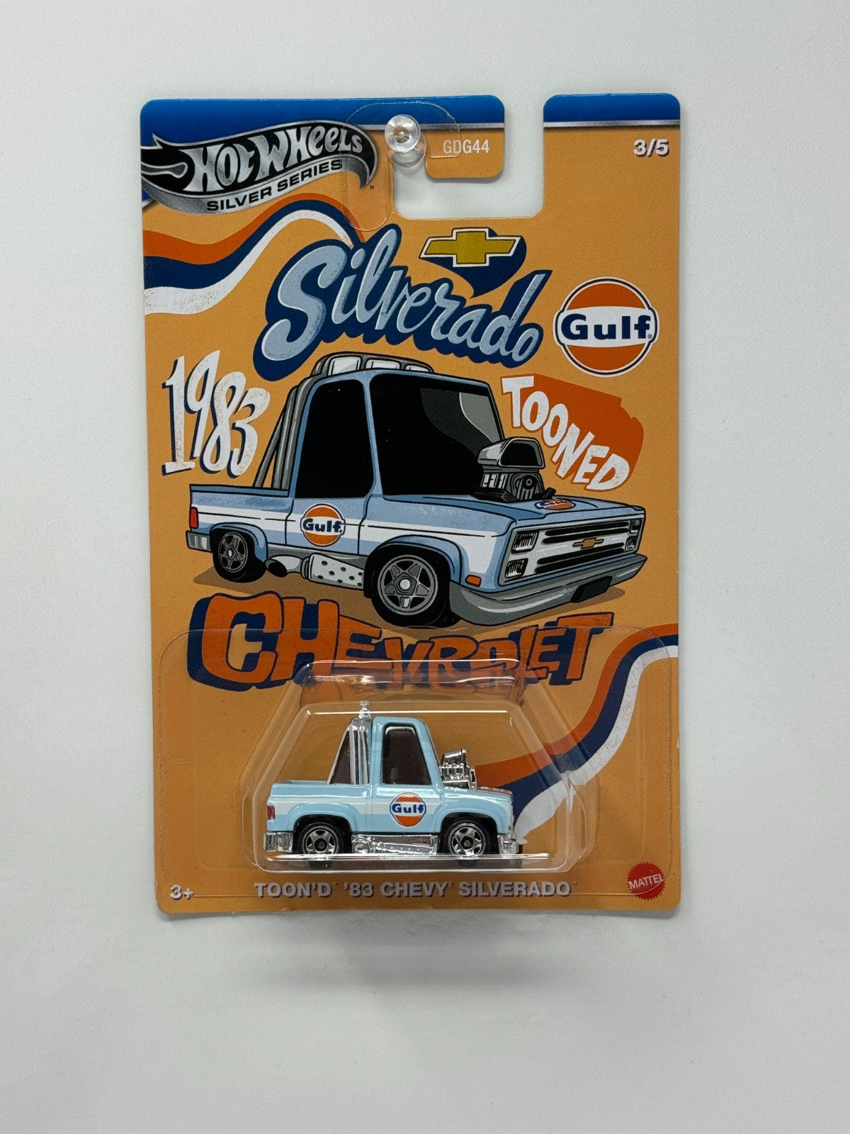 Hot Wheels Silver Series Toon'D 1983 Chevy Silverado Gulf 1:64 Diecast