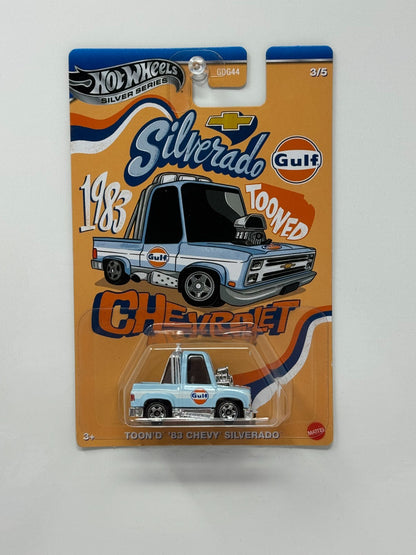 Hot Wheels Silver Series Toon'D 1983 Chevy Silverado Gulf 1:64 Diecast