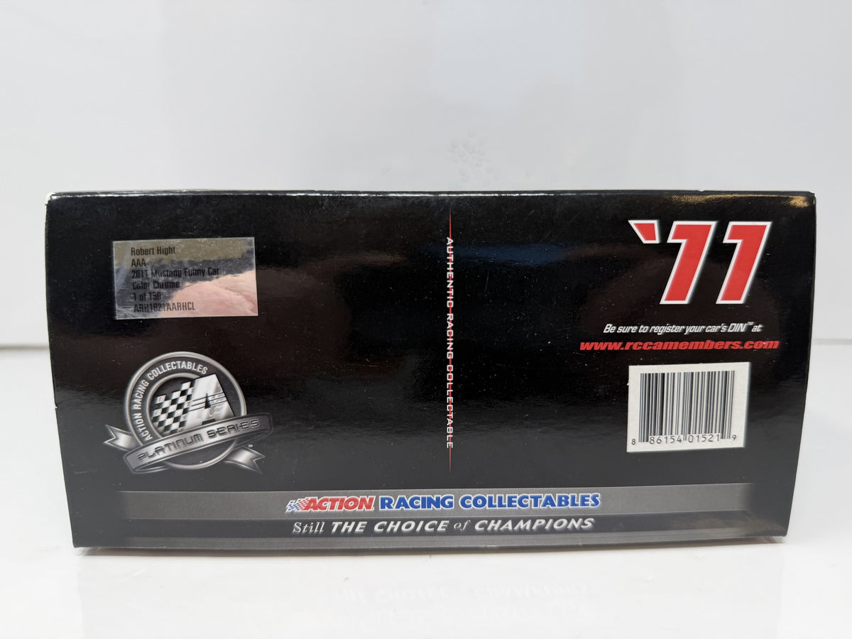 Action NHRA Robert Hight AAA 2011 Ford Mustang Funny Color Chrome 1:24 Diecast