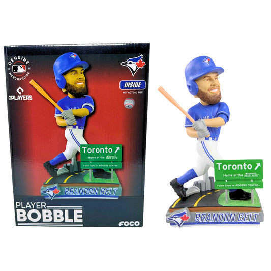 FOCO MLB Toronto Blue Jays Brandon Belt "Next Stop Toronto" Bobblehead