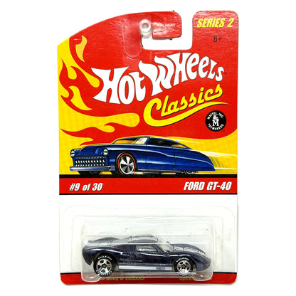 Hot Wheels Classics Series 2 Ford GT-40 1:64 Diecast Dark Blue