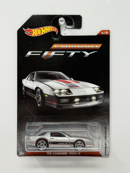 Hot Wheels Camaro Fifty 1985 Chevrolet Camaro IROC-Z 1:64 Diecast Silver