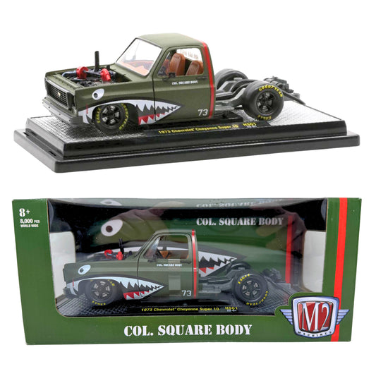 M2 Machines 1973 Chevrolet Cheyenne Super 10 Col. Square Body 1:24 Diecast