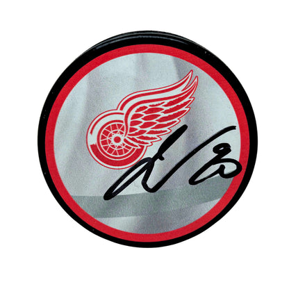 Joe Veleno Detroit Red Wings Signed NHL Autograph Puck Black Auto