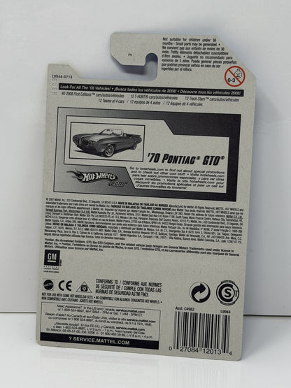 Hot Wheels 2008 First Editions 1970 Pontiac GTO 1:64 Diecast Blue