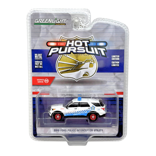 GreenLight Hot Pursuit 2019 Ford Police Interceptor Utility CHASE 1:64 Diecast