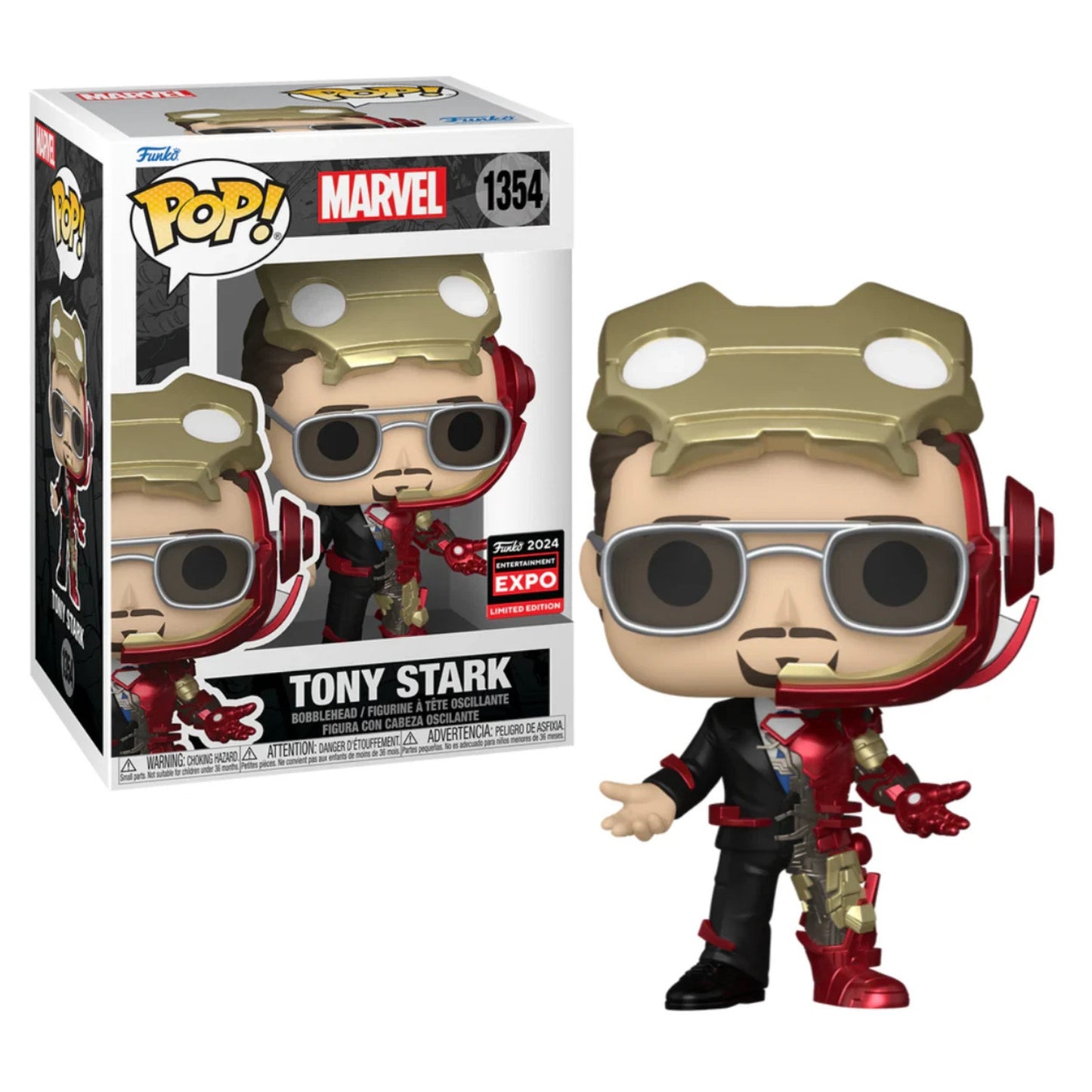 Funko Pop! Marvel #1354 Tony Stark 2024 Entertainment Expo Bobblehead