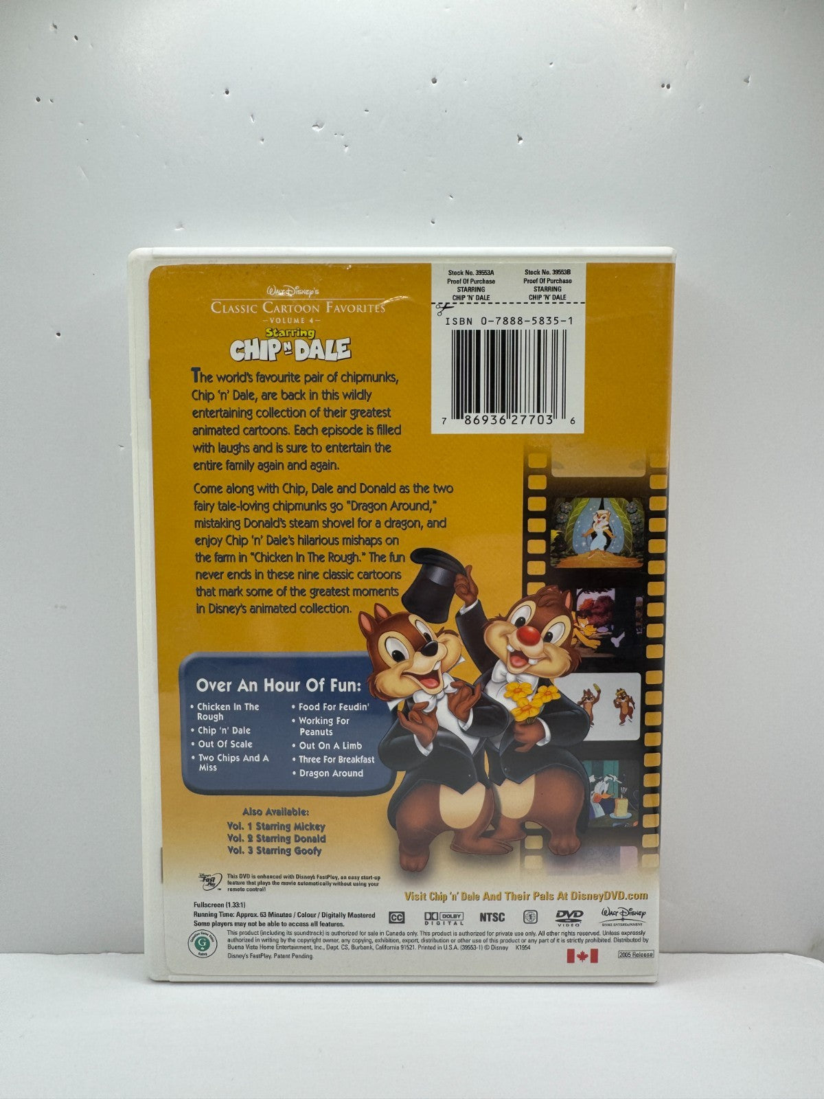 Classic Cartoon Favorites Vol 4 Chip n Dale (DVD) Kids Disney