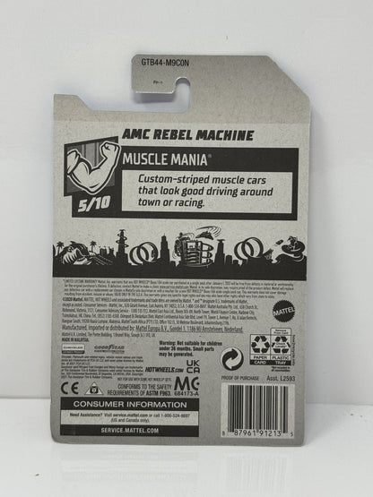 Hot Wheels Muscle Mania AMC Rebel Machine 1:64 Diecast White