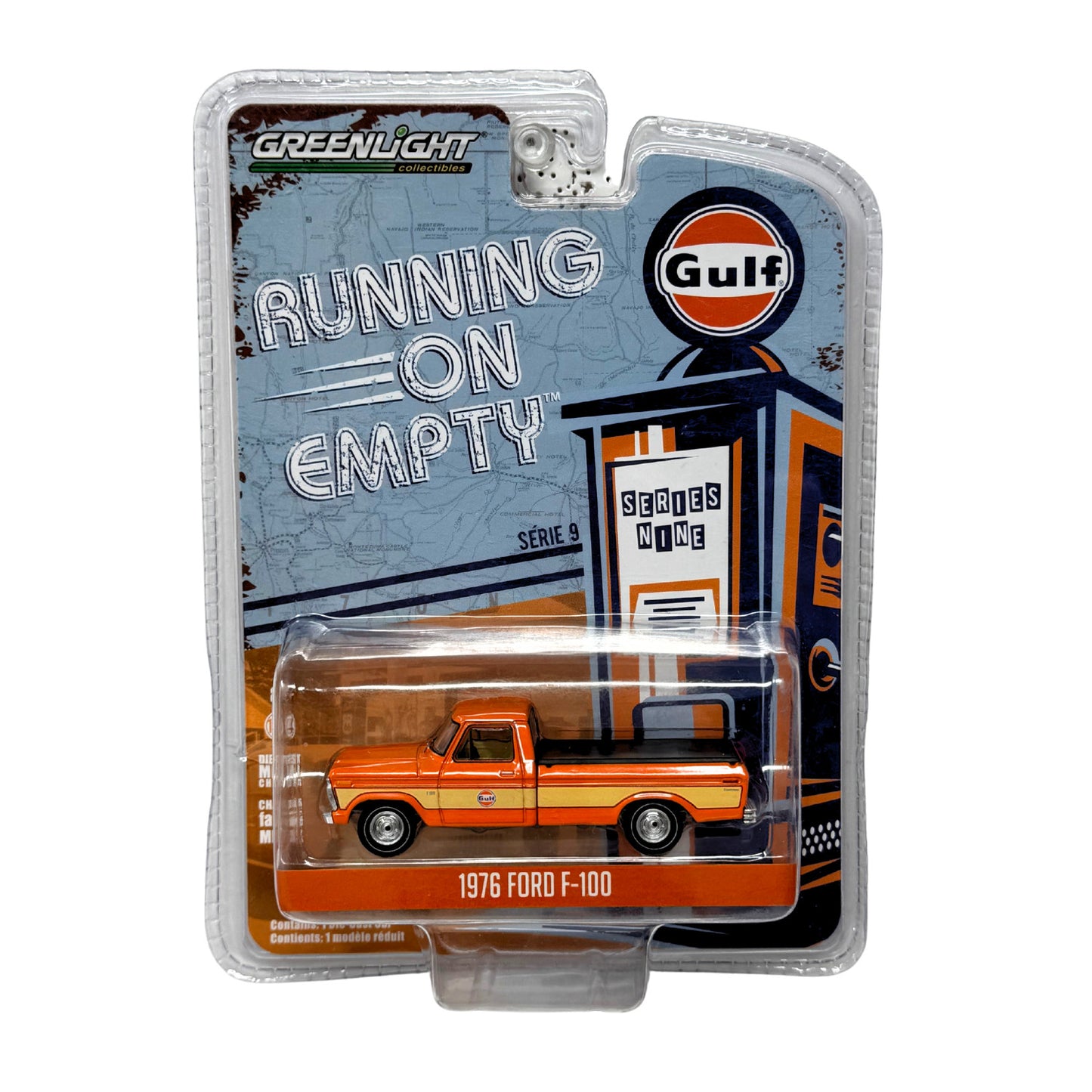 Greenlight Running On Empty 1976 Ford F-100 Gulf 1:64 Diecast