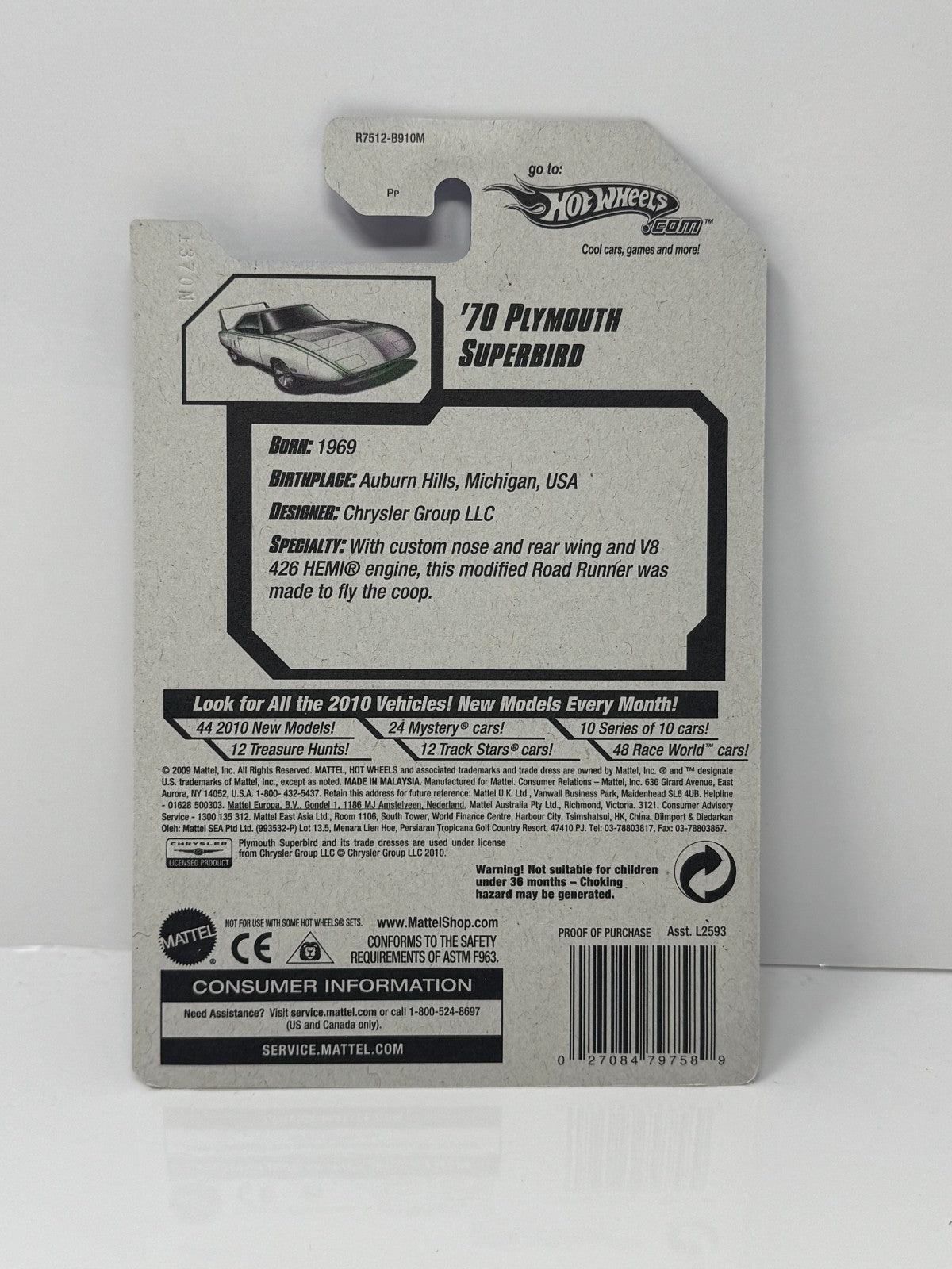 Hot Wheels Muscle Mania 1970 Plymouth Superbird 1:64 Diecast Factory Sealed