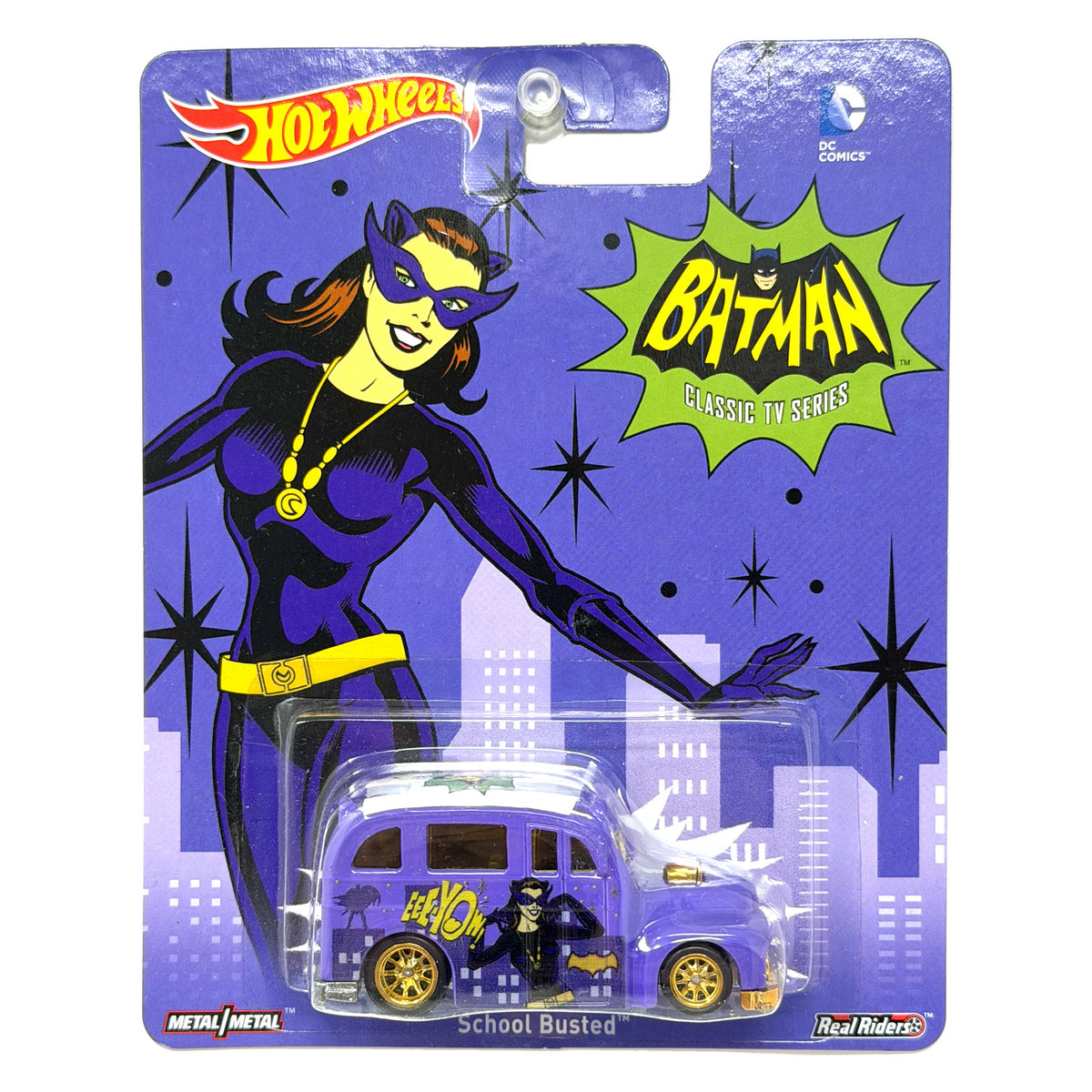 Hot Wheels Batman Classic TV Series School Busted 1:64 Diecast Real Riders
