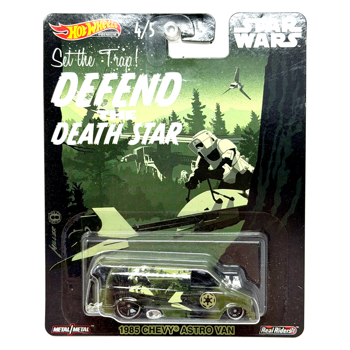 Hot Wheels Premium Star Wars 1985 Chevrolet Astro Van 1:64 Diecast Real Riders