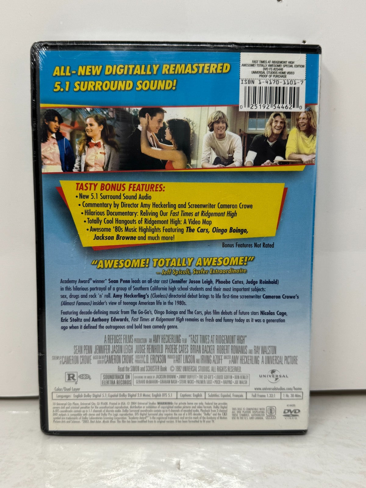 Fast Times at Ridgemont High DVD Sean Penn 80s Comedy Classic New & Sealed