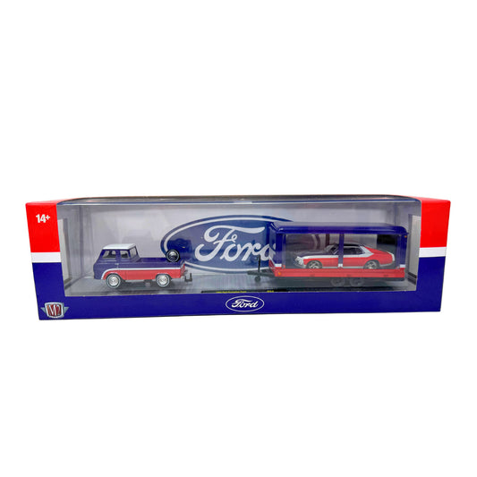 M2 Machines Auto Haulers 1970 Ford Mustang & 1964 Ford Econoline 1:64 Diecast