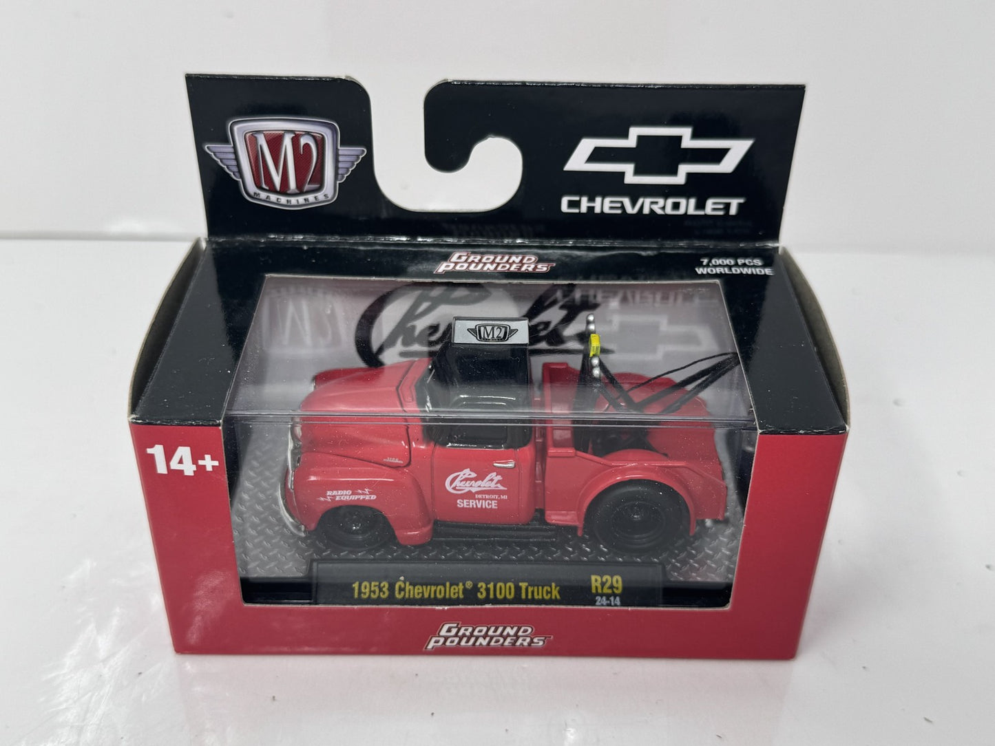 M2 Machines Ground Pounders 1953 Chevrolet 3100 Tow Truck 1:64 Diecast
