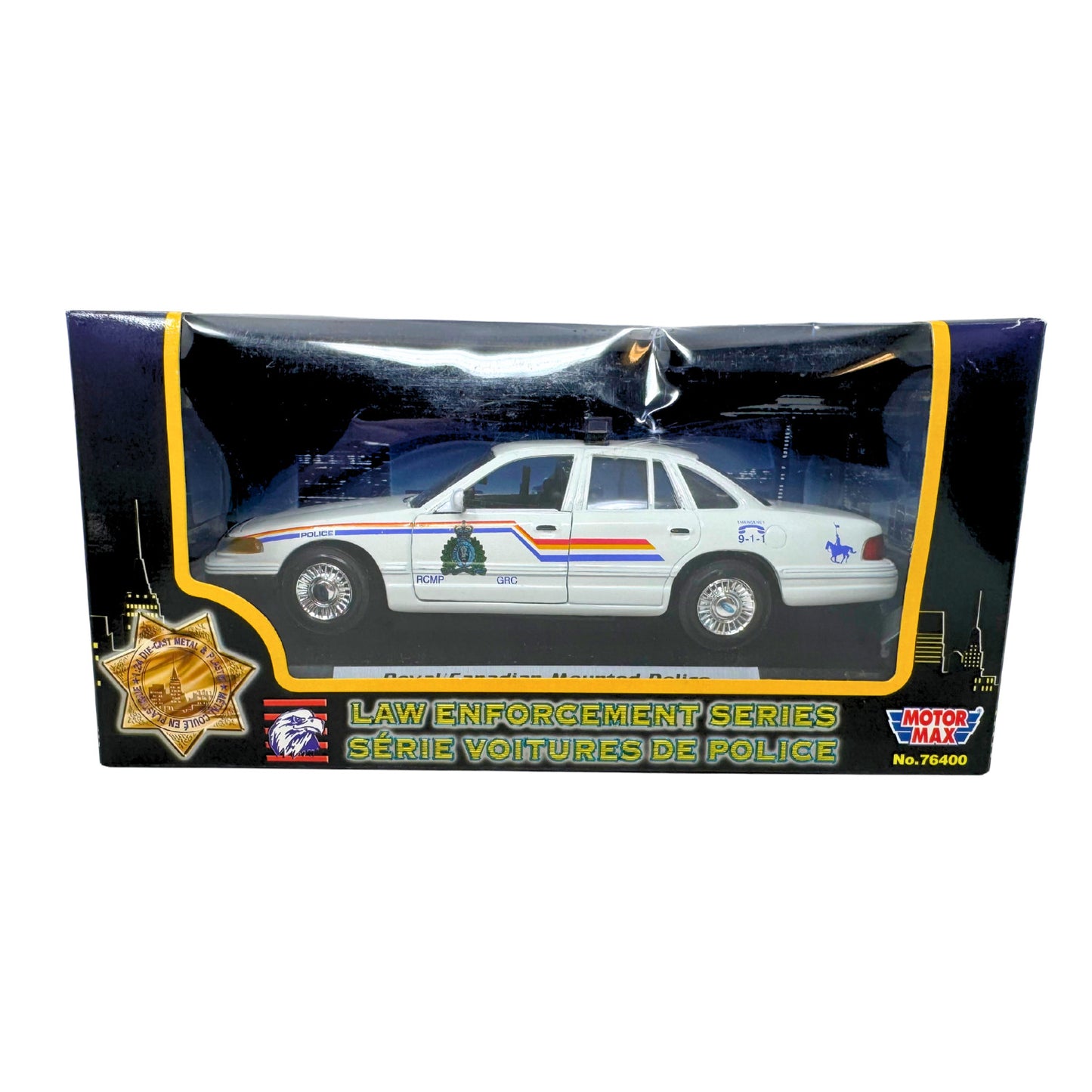 Motormax RCMP Ford Crown Victoria Police Car 1:24 Diecast Law Enforcement