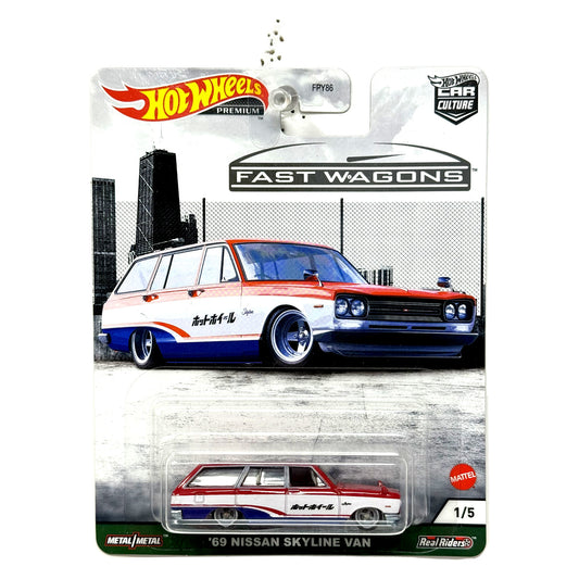 Hot Wheels Premium Fast Wagons 1969 Nissan Skyline Van 1:64 Diecast