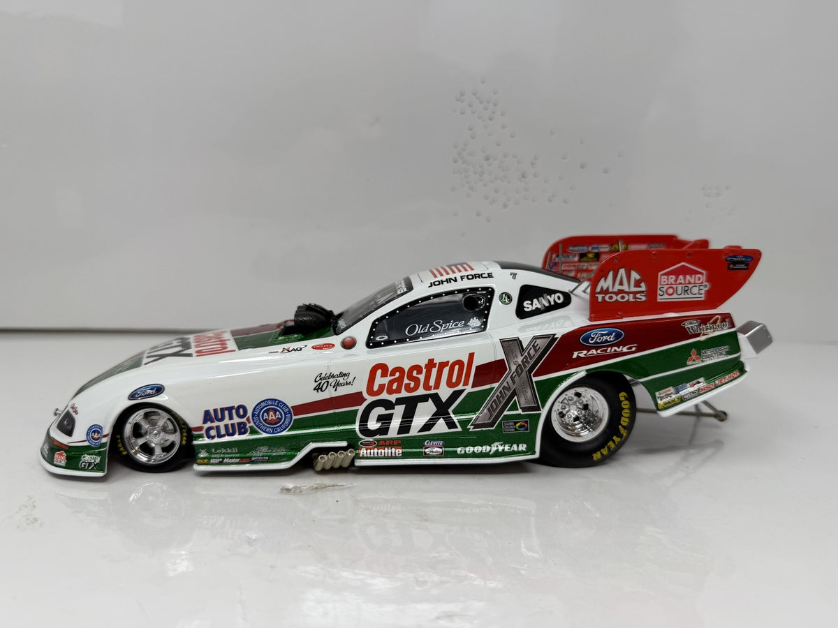 Action NHRA John Force Castrol Retro Ford Mustang Funny Car Liquid 1:24 Diecast