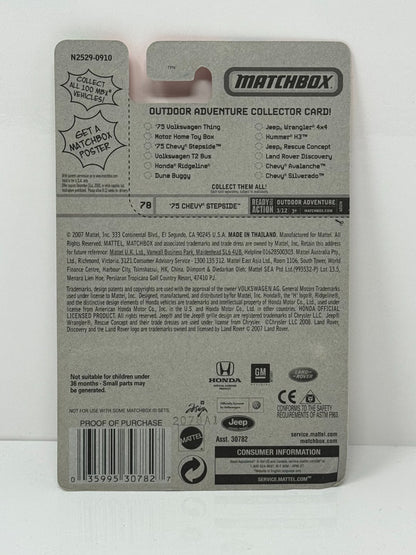Matchbox Outdoor Adventure 1975 Chevy Stepside 1:64 Diecast