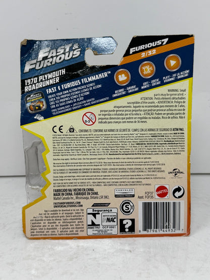 Mattel Fast & Furious 1970 Plymouth Road Runner Furious 7 1:55 Diecast