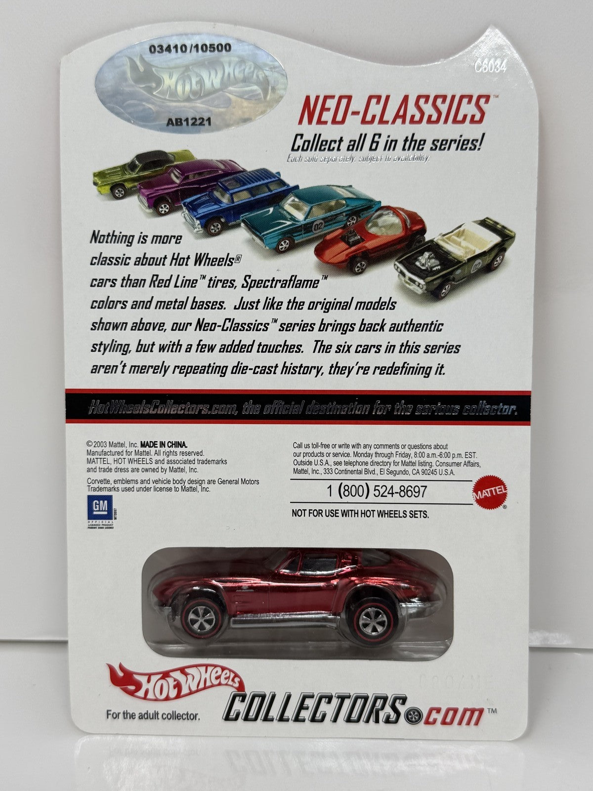 Hot Wheels Neo-Classics 1963 Corvette Series 3 1:64 Diecast 3410/10500
