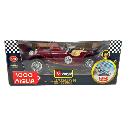 Bburago 1000 Miglia 1937 Jaguar SS 100 1:18 Diecast