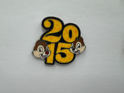 Disney Parks 2015 Dated Booster Chip & Dale Trading Pin DC2S12