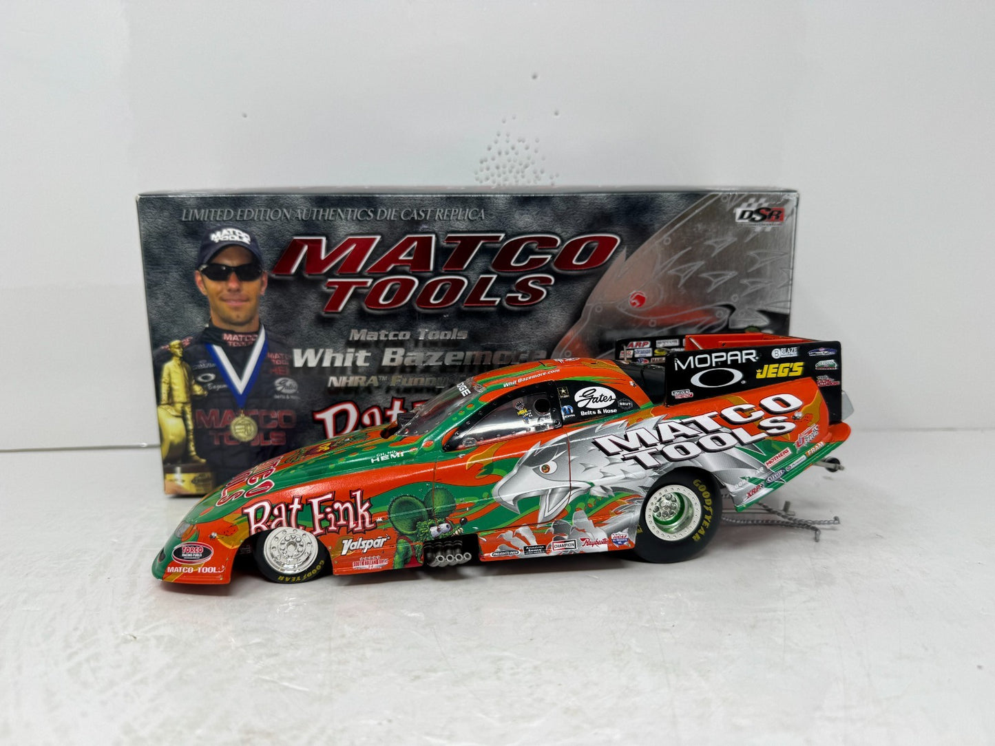 Racing Champions NHRA Whit Bazemore Matco Rat Fink Dodge Funny Car 1:24 Diecast