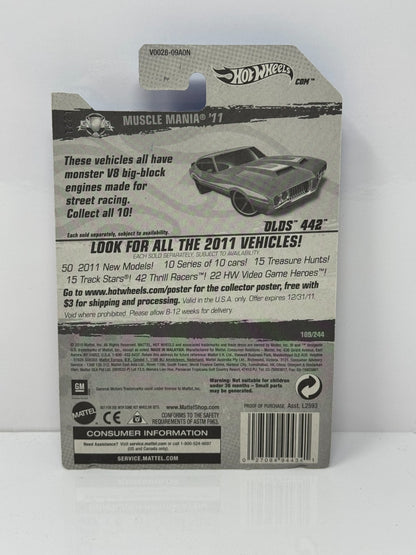 Hot Wheels Muscle Mania 1970 Oldsmobile 442 1:64 Diecast Factory Sealed Red