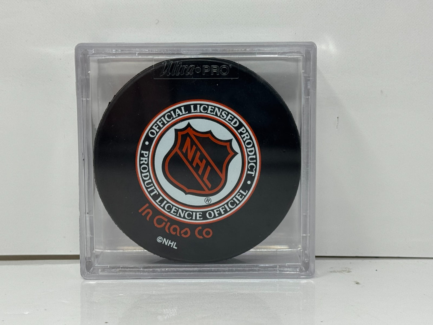 Gaston Gingras St. Louis Blues Signed NHL Autograph Puck Silver Auto