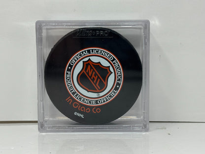 Gaston Gingras St. Louis Blues Signed NHL Autograph Puck Silver Auto
