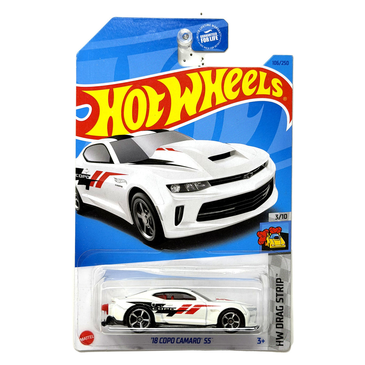 Hot Wheels HW Drag Strip 2018 COPO Camaro SS 1:64 Diecast White USA Card
