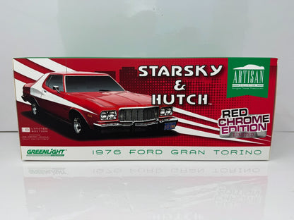 Greenlight Starsky & Hutch 1976 Ford Gran Torino Red Chrome Edition 1:18 Diecast
