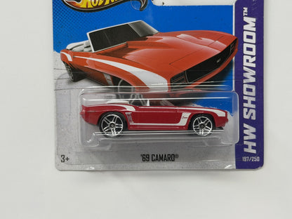 Hot Wheels HW Showroom 1969 Chevrolet Camaro 1:64 Diecast Red Short Card