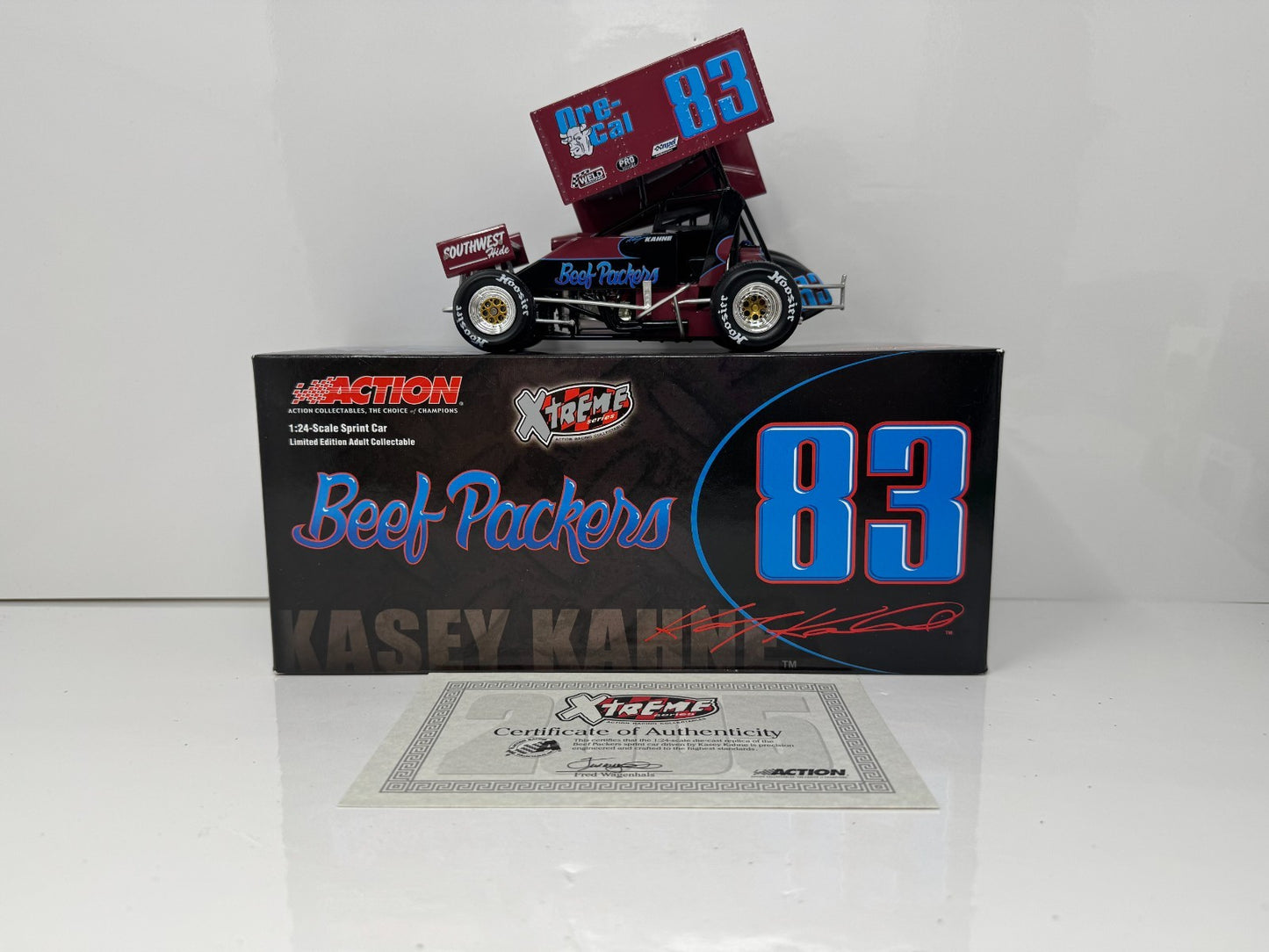 Action NASCAR Kasey Kahne #83 Beef Packers 2003 Sprint Car Xtreme 1:24 Diecast