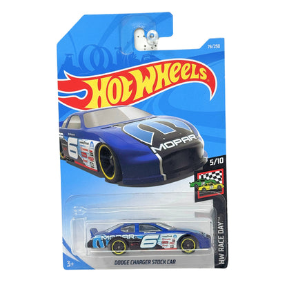 Hot Wheels Race Day Dodge Charger Stock Car 1:64 Diecast Blue
