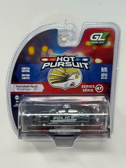 Greenlight Hot Pursuit 2023 Ford Police Interceptor Whitestown PD 1:64 Diecast