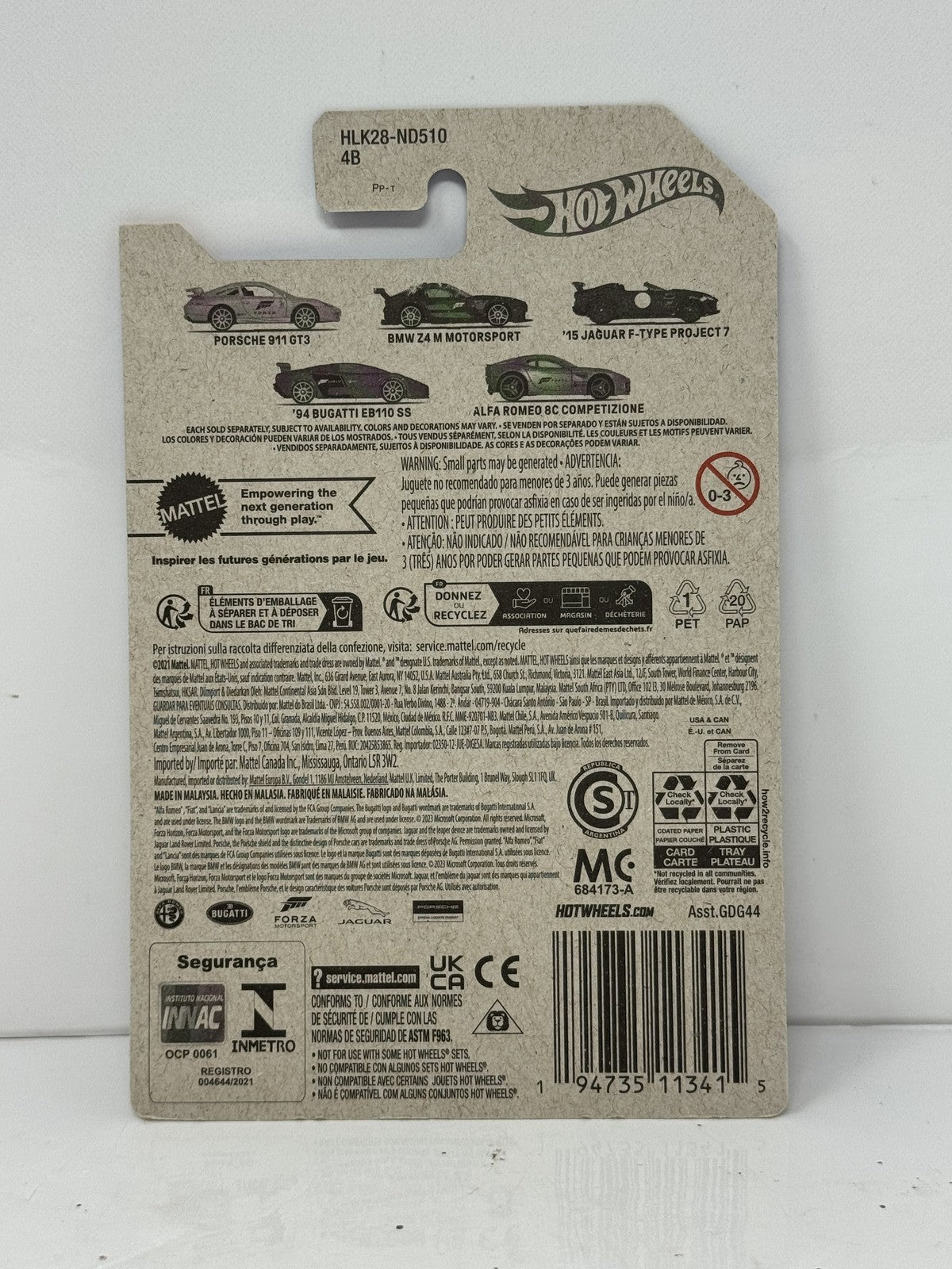 Hot Wheels Forza Porsche 911 GT3 1:64 Diecast