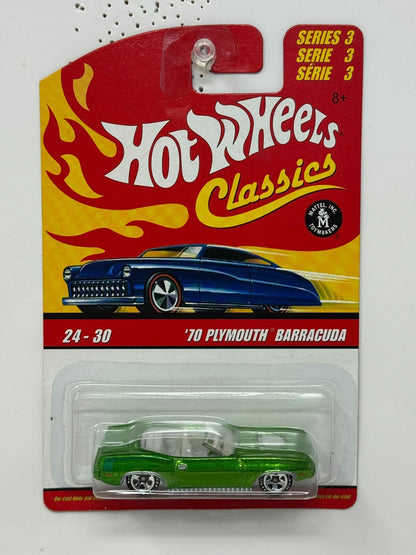 Hot Wheels Classics 1970 Plymouth Barracuda Series 3 Muscle Car 1:64 Diecast
