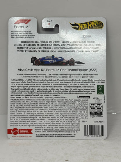 Hot Wheels Premium Formula 1 Visa Cash App RB F1 Team #22 1:64 Diecast