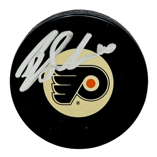 Brayden Schenn Philadelphia Flyers Signed NHL Autograph Puck Silver Auto COA JSA