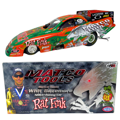 Racing Champions NHRA Whit Bazemore Matco Rat Fink Dodge Funny Car 1:24 Diecast