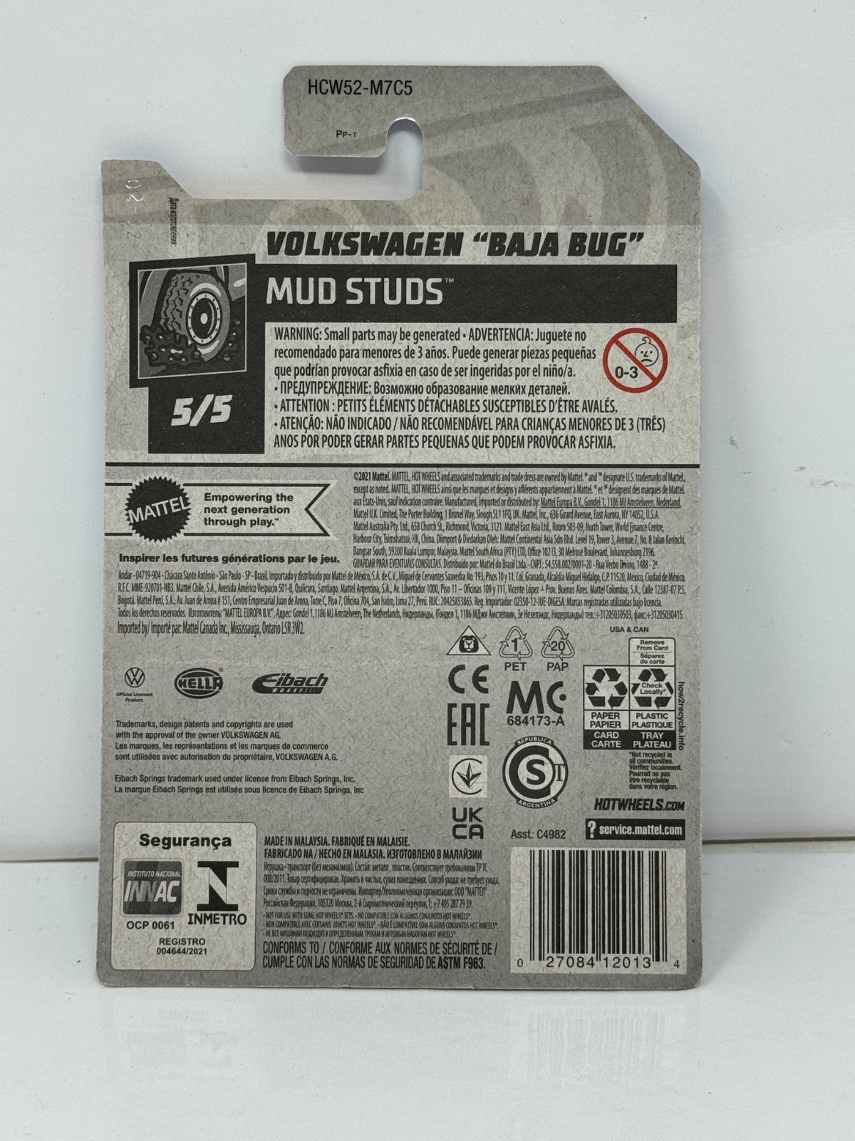 Hot Wheels Mud Studs Volkswagen Baja Bug 1:64 Diecast