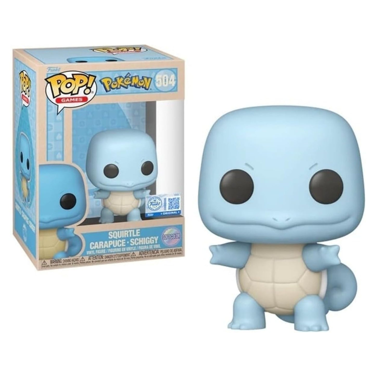 Funko Pop! Games Pokemon #504 Squirtle Soft Color Vinyl Figure